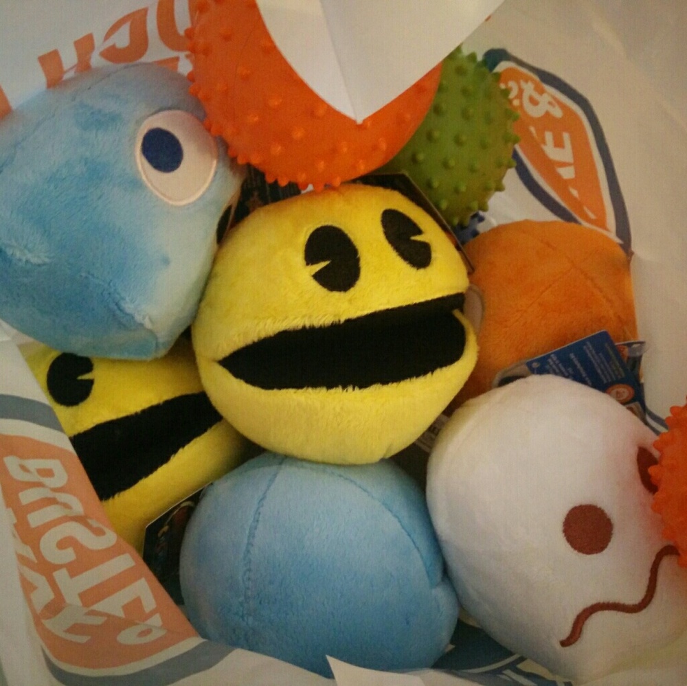 Dave & Buster's Pac Man Plush and Rubber Balls